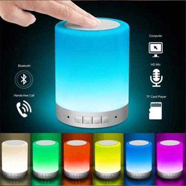 Touch Control Lamp with Bluetooth Speaker multicolor (Rechargeable)