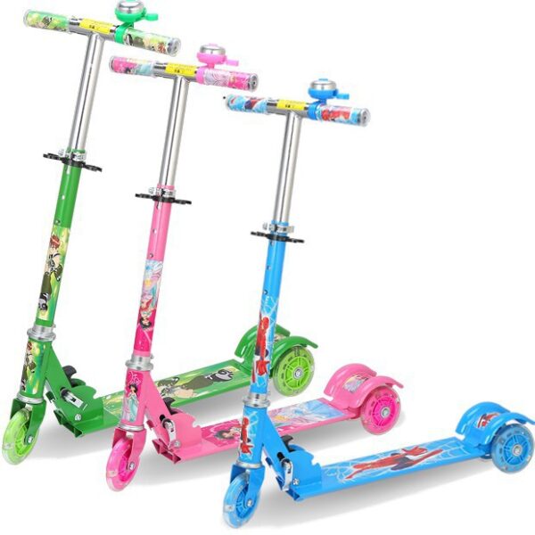 Adjustable Three Wheel Folding Scooter with Lighting And Music System
