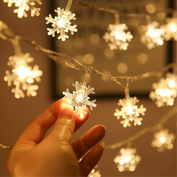 Snow Flake 28 Led 5 Meter String Lights, Plug in Fairy Lights