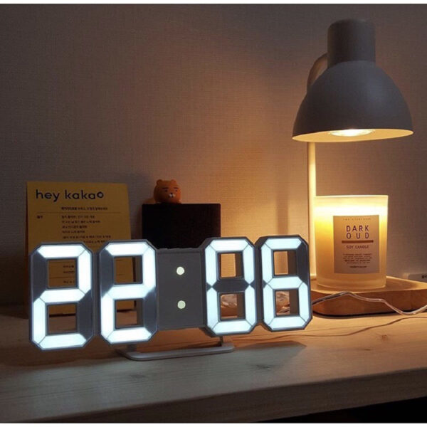 3D LED Digital Clock Electronic Table Clock Alarm Clock Wall Glowing Hanging Clocks
