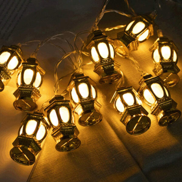 Gold color Lantern Fairy Lights or Hurricane lights for multiple decoration and events