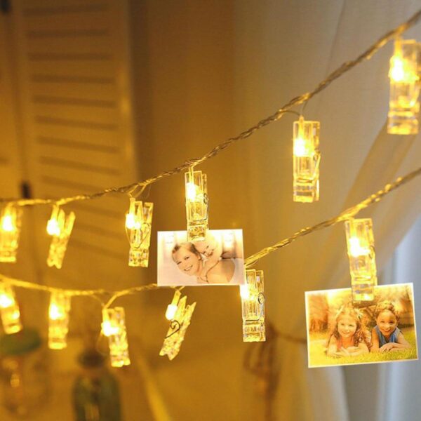 Photo Clips String Lights Fairy Decorative Light-16 Feet, 20 LED