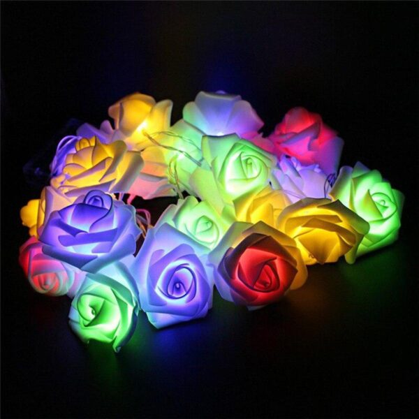 Rose Flower Fairy String Light 20 LEDs Modes change - Room Decoration Light