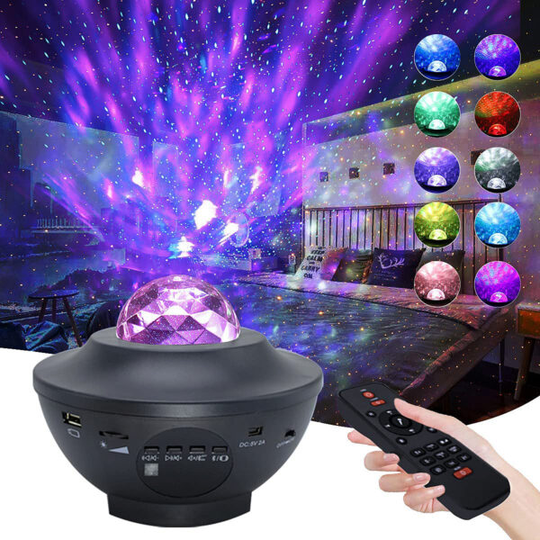 Galaxy Projector Star Starry Sky LED Night Light Projector Bluetooth Speaker Bedroom Lamp