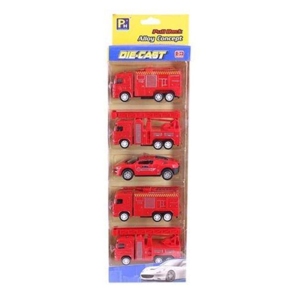 Fire Truck Vehicles Sets of 5, Fire Engine Models Car Toys, Mini Rescue Emergency Playset for Kids Boys Girls