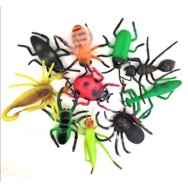 12 Pieces Environmental Plastic Insects Animal Display Realistic Model Figure Kids Funny Trick Play Toys