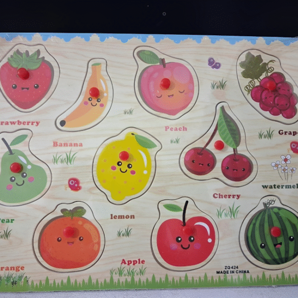 Montessori Wooden Fruit Puzzle Educational Toy for Toddlers
