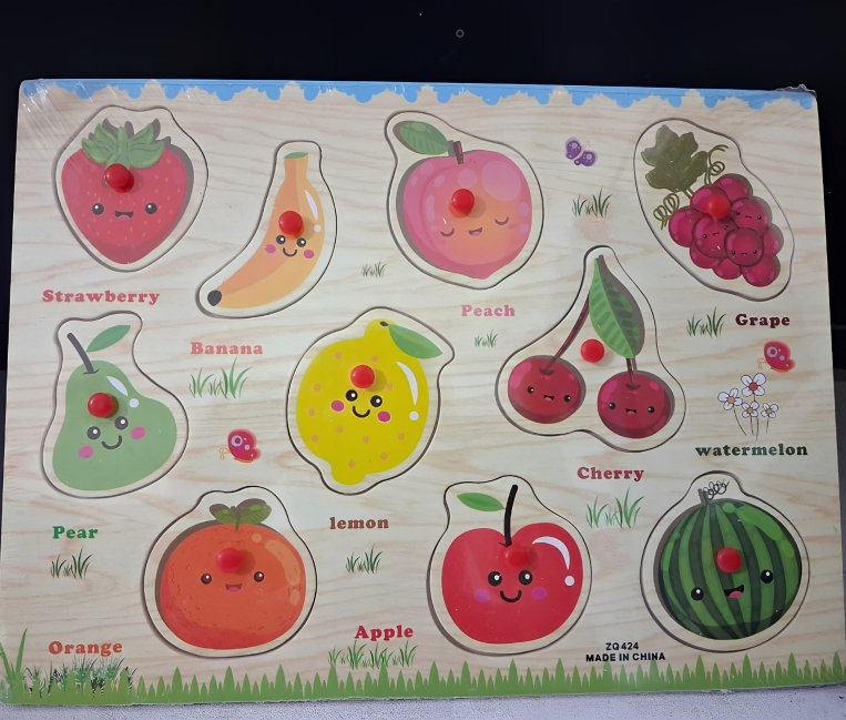 Montessori Wooden Fruit Puzzle Educational Toy for Toddlers