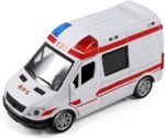 Battery Operated Ambulance Toy with Lights, Siren Sound and 360° Bump & Go Movement for Kids