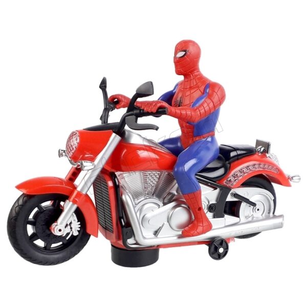 Spiderman Bike Toy for Kids with Flashing Lights and Music