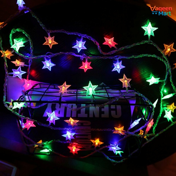 28-piece star-shaped LED fairy lights for room and wedding decoration