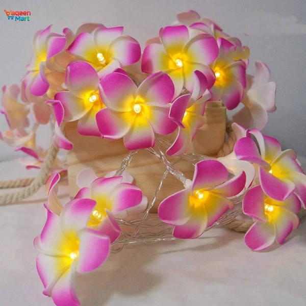 Plumeria Flower LED Fairy String Light for Room Decoration
