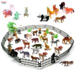 32+ pcs animal toy set including zoo and farm animals for kids