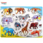 Wooden Animal Puzzle Set Montessori Educational Toy for Toddlers