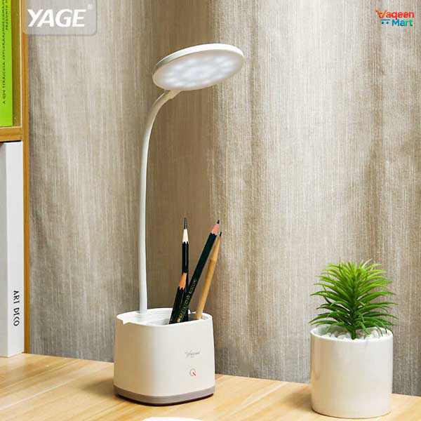 YAGE YG-T109 Rechargeable LED Table Lamp with Pen Holder USB Charging