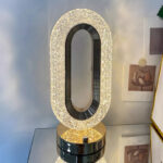 Rechargeable Crystal Table Lamp for Bedroom Living Room Restaurant