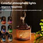 Volcano Jellyfish Flame Humidifier with LED Light and Aroma Diffuser