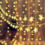 28 LED star shape fairy string light warm white for room decoration