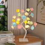 24 Multicolor Rose Tree Table Lamp for Home and Wedding Decoration
