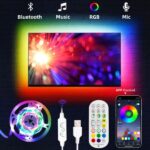 5M LED strip lights with mobile app control, music sync, and remote