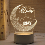 LED 3D Visual Optical Illusion Lamp for Ramadan and Eid Decoration