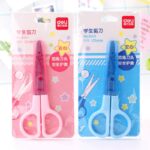 Deli 6021 children’s hand scissors small size with safety cover