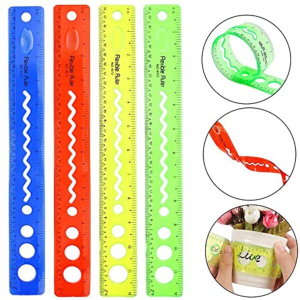 Flexible multicolour 30cm ruler scale