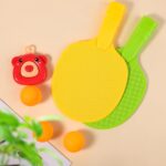 Bear-Shaped Hanging Table Tennis Trainer Set with Racket & Balls