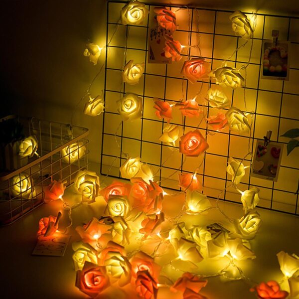 Rose flower fairy string light 80 LEDs for room decoration