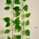 Artificial 7ft hanging vine plant with flower and leaf for home and garden décor