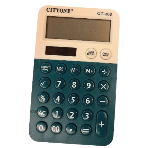 Cityone CT 308 12-digit dual power calculator