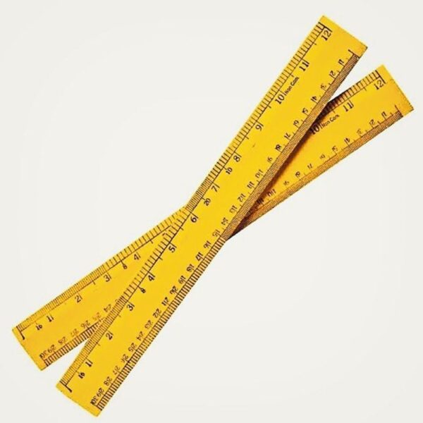 12 inch wooden ruler scale made of solid wood for school and office use