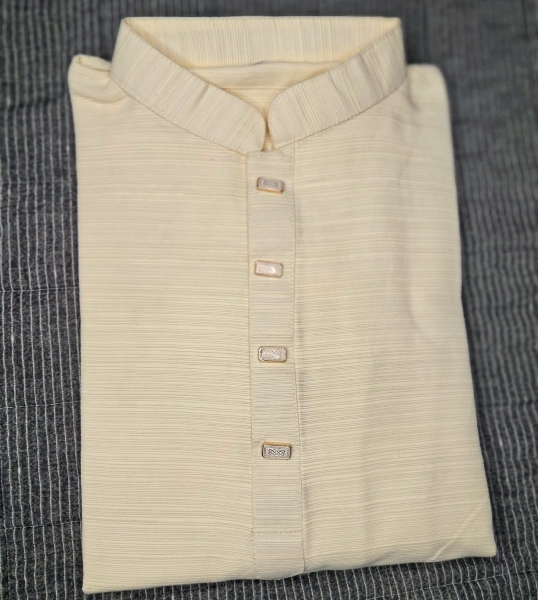 Light cream khadi panjabi