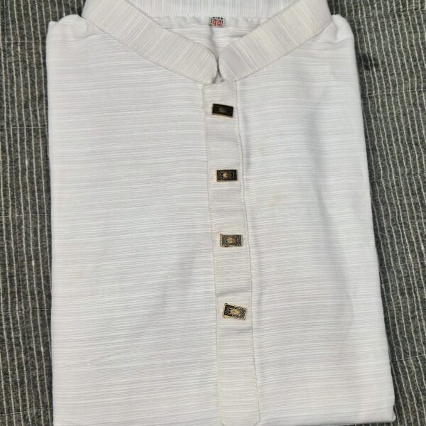 white khadi panjabi
