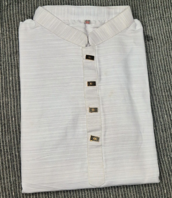 white khadi panjabi
