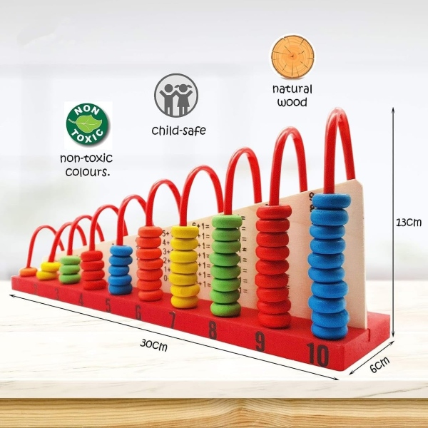 Wooden Calculation Shelf Abacus Educational Toy